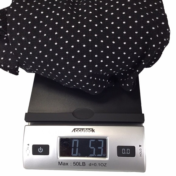 Anthropologie Green Envelope Blouse women Sz L White Black Dots Tie Back Flared - Picture 5 of 9